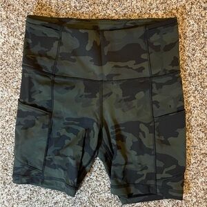 Lululemon Camo Green Women's Shorts